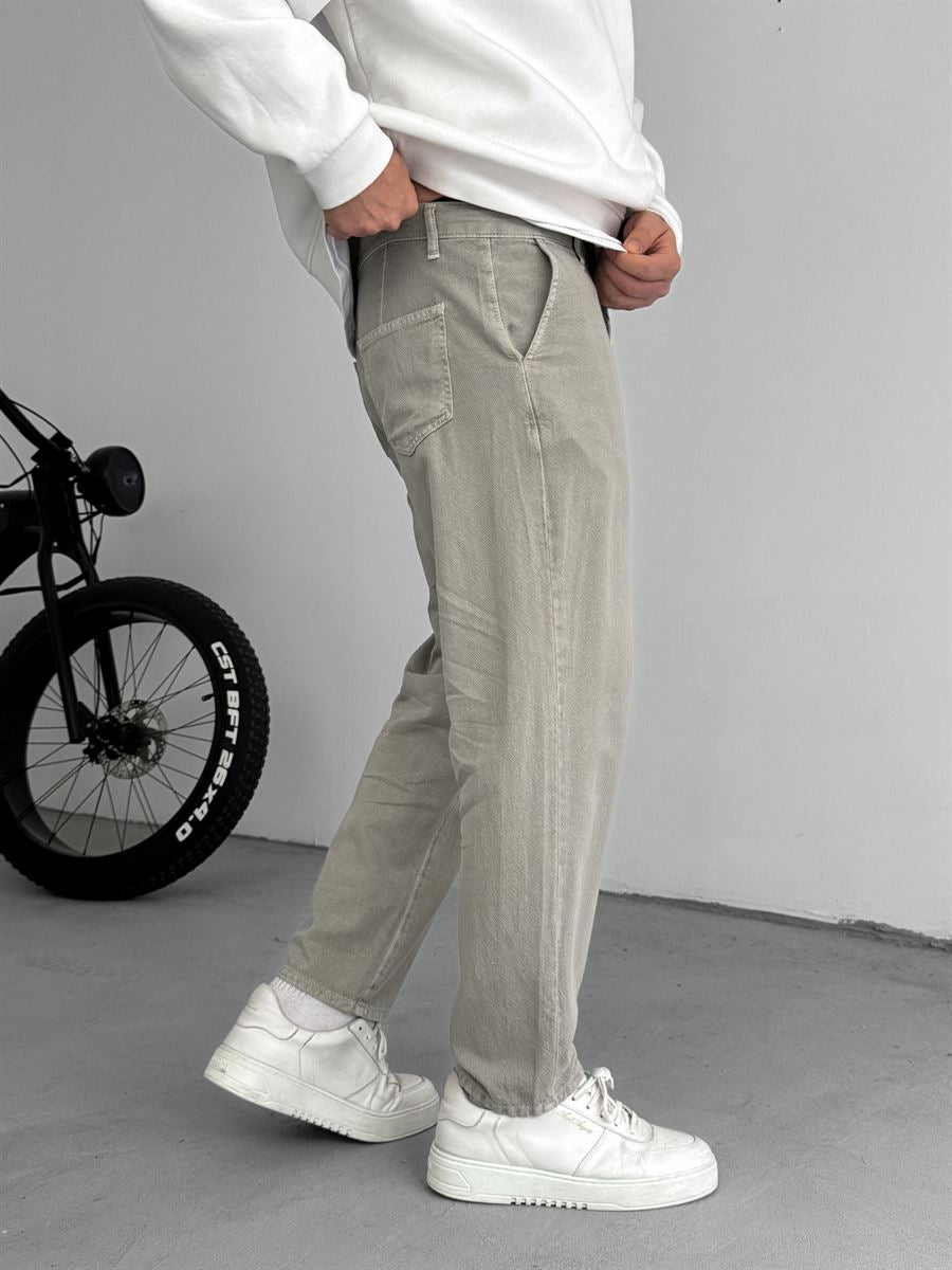 Textured Basic Cotton Pants