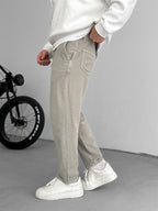 Textured Basic Cotton Pants