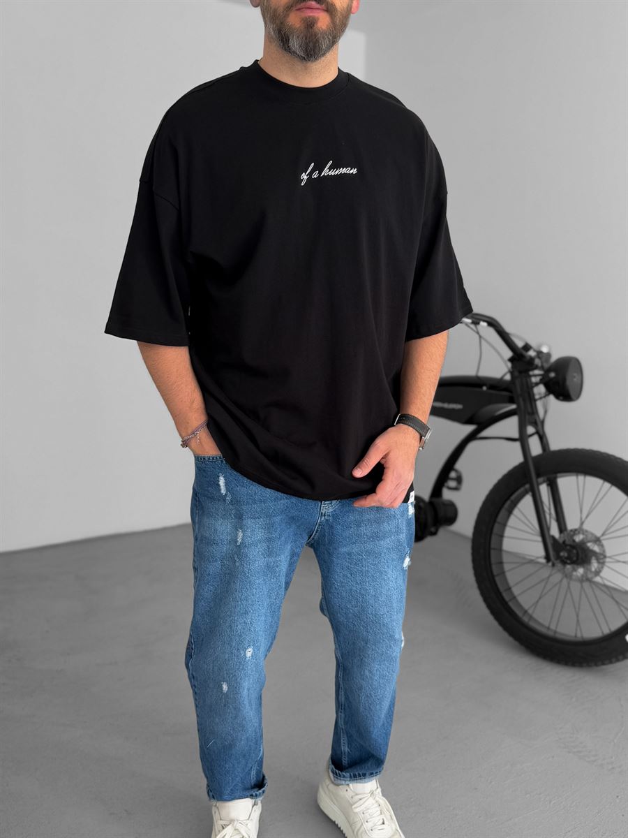 Human Embroidered Oversize T-Shirt