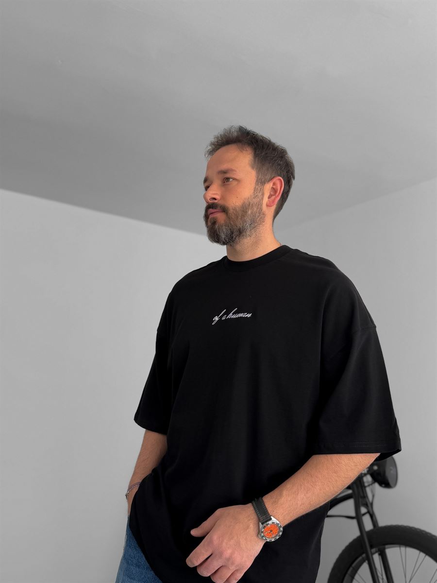 Human Embroidered Oversize T-Shirt