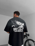 Pegasus Printed Washed Oversize T-Shirt