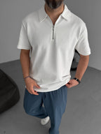 Collared Zipped Oversize T-Shirt