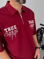 False Printed Half-Zip T-Shirt