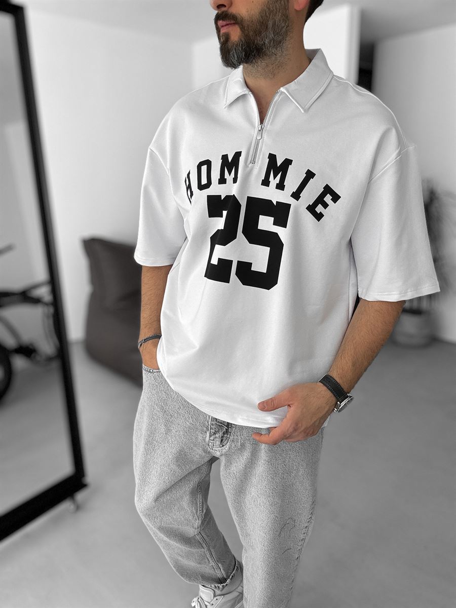 25 Printed Half-Zip T-Shirt