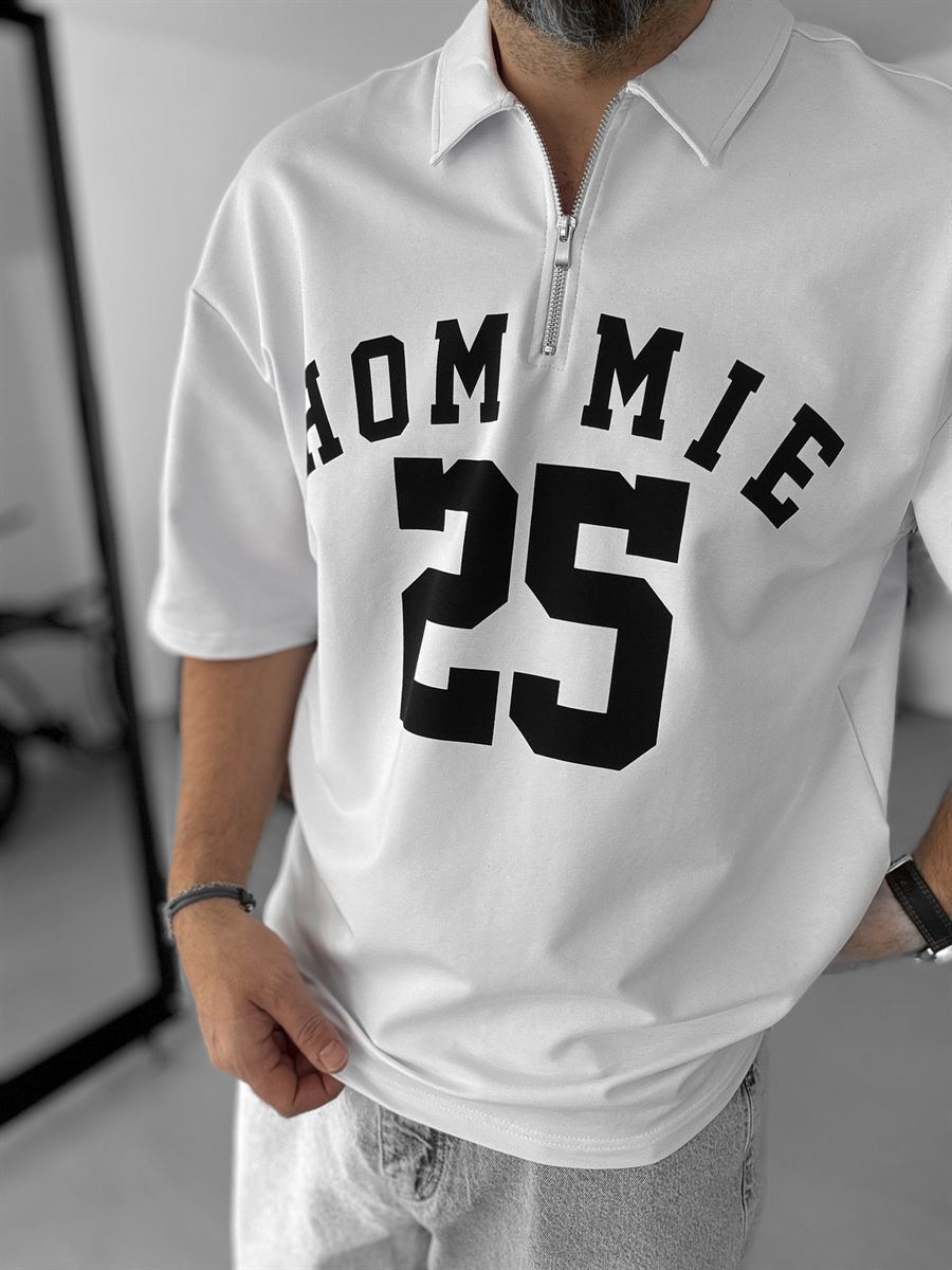 25 Printed Half-Zip T-Shirt