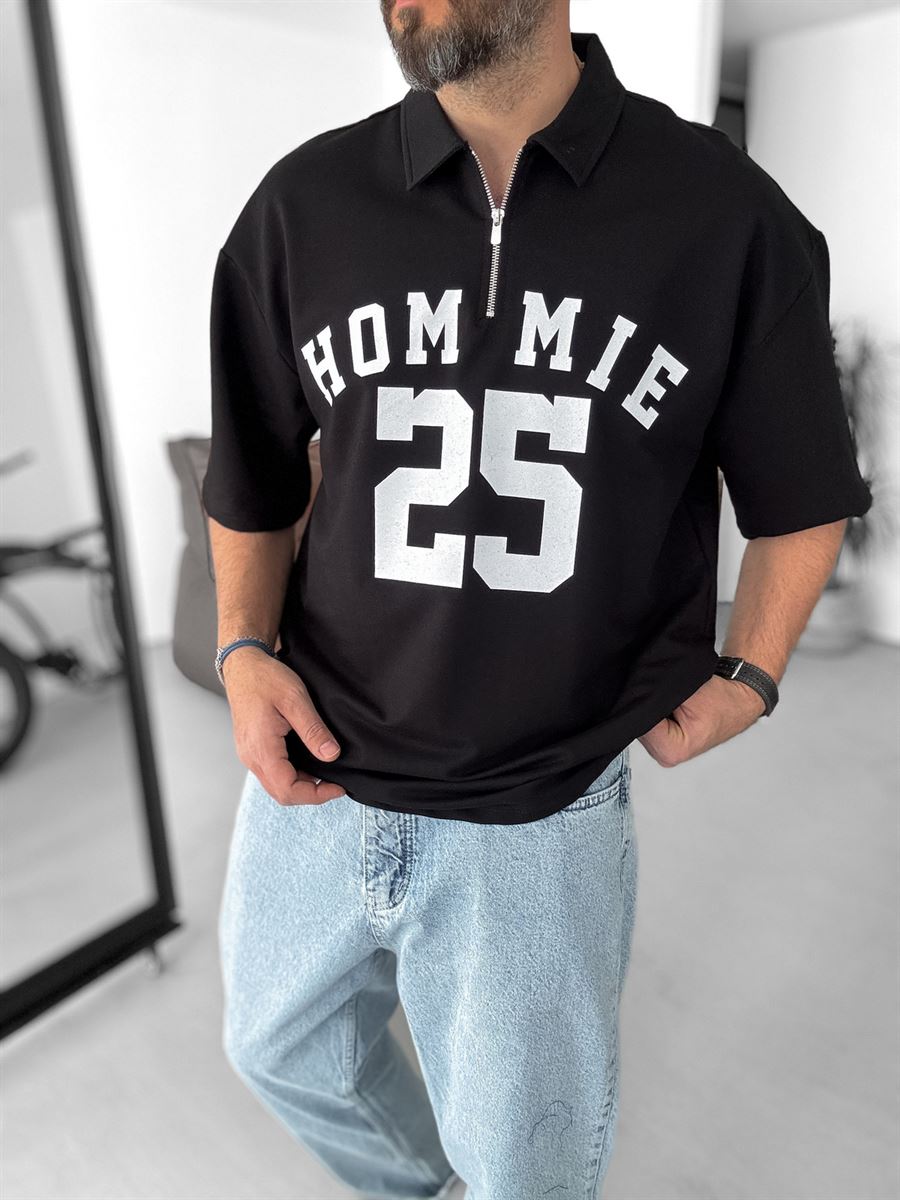 25 Printed Half-Zip T-Shirt