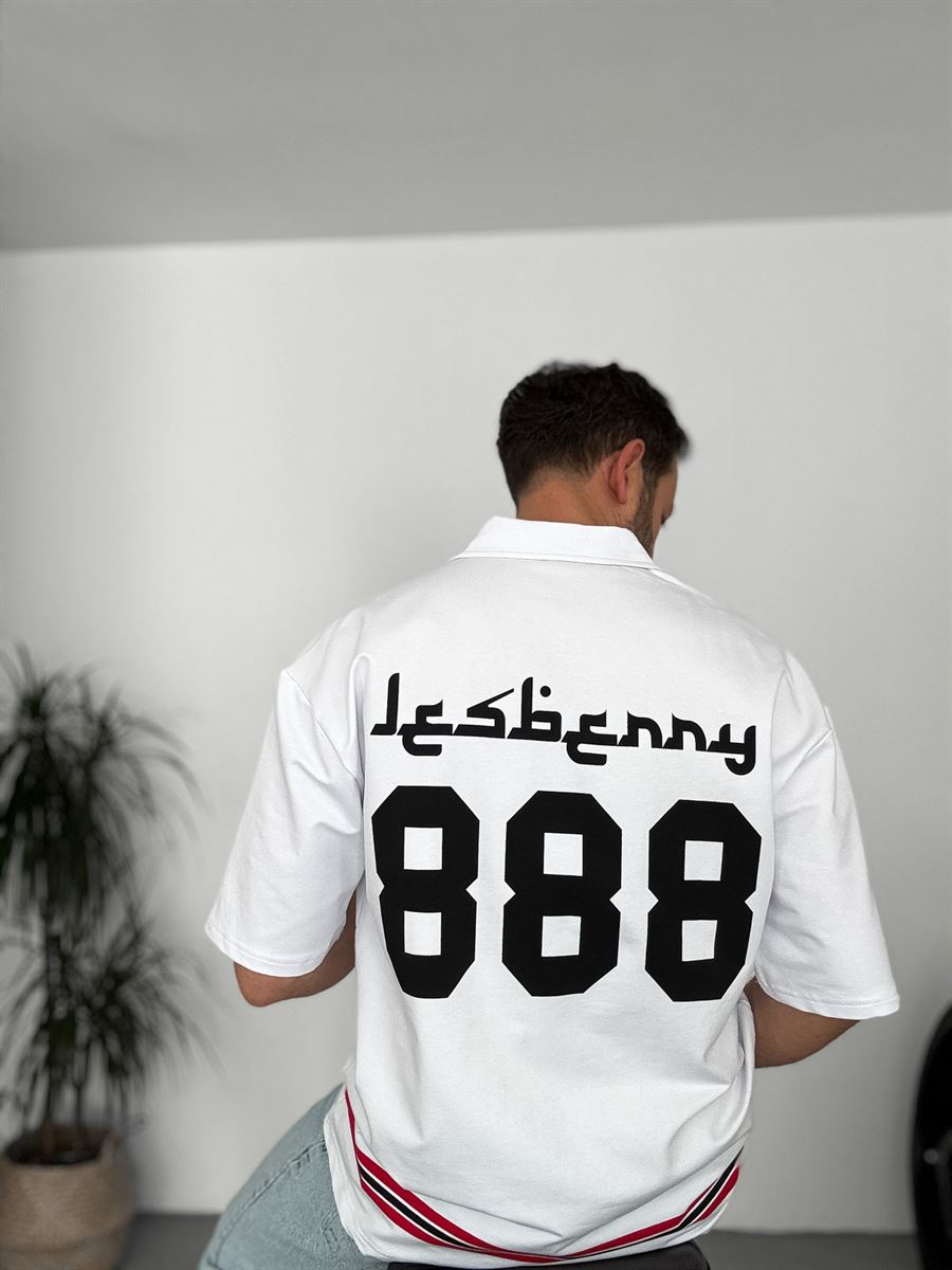 888 Printed Half-Zip T-Shirt