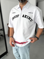 888 Printed Half-Zip T-Shirt