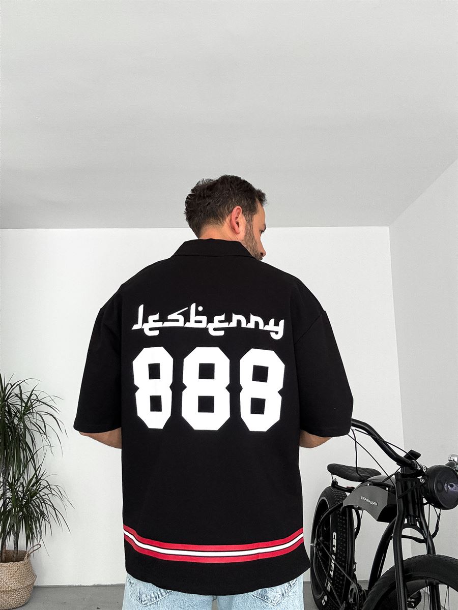 888 Printed Half-Zip T-Shirt