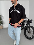 888 Printed Half-Zip T-Shirt