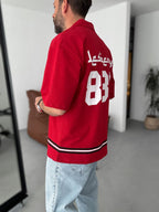 888 Printed Half-Zip T-Shirt