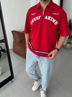 888 Printed Half-Zip T-Shirt