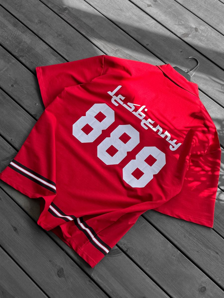 888 Printed Half-Zip T-Shirt