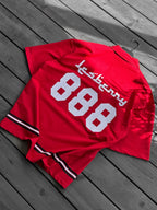 888 Printed Half-Zip T-Shirt