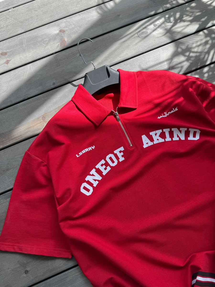 888 Printed Half-Zip T-Shirt