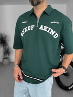 888 Printed Half-Zip T-Shirt