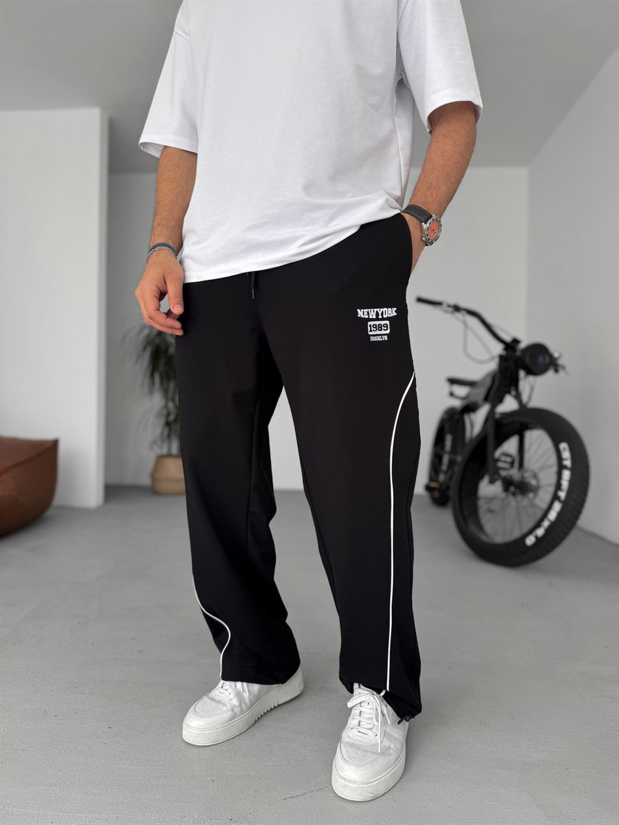 New York Embroidered Stopper Hem Sweatpants