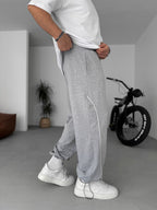 New York Embroidered Stopper Hem Sweatpants