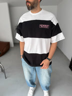 Striped Something Embroidered Oversize T-Shirt