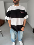 Striped Something Embroidered Oversize T-Shirt