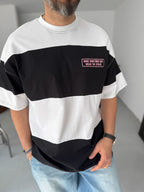 Striped Something Embroidered Oversize T-Shirt