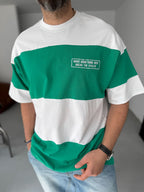 Striped Something Embroidered Oversize T-Shirt