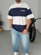 Striped Something Embroidered Oversize T-Shirt