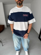 Striped Something Embroidered Oversize T-Shirt