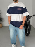 Striped Something Embroidered Oversize T-Shirt
