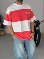 Striped Something Embroidered Oversize T-Shirt