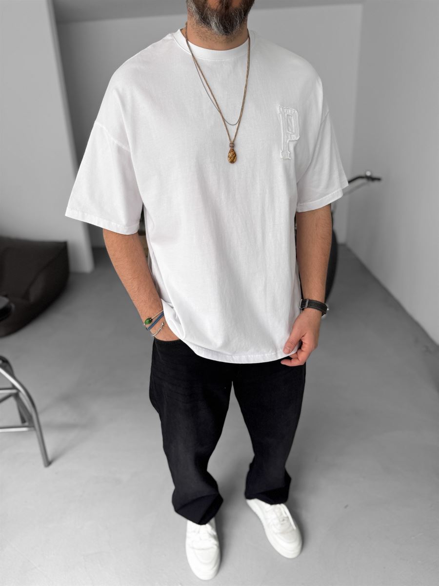 Paris Distressed Text Oversize T-Shirt