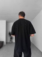 Paris Distressed Text Oversize T-Shirt