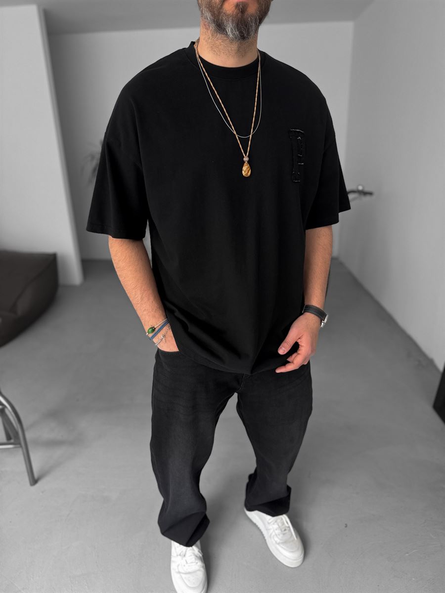 Paris Distressed Text Oversize T-Shirt