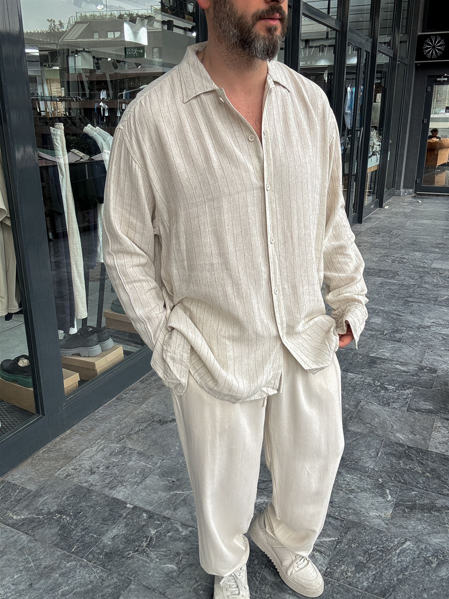 Pinstriped Linen Shirt