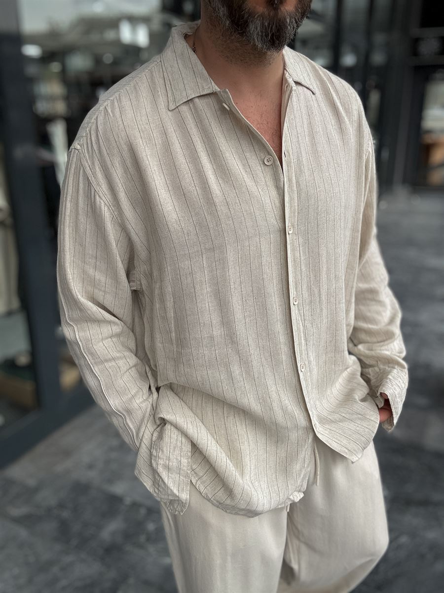 Pinstriped Linen Shirt