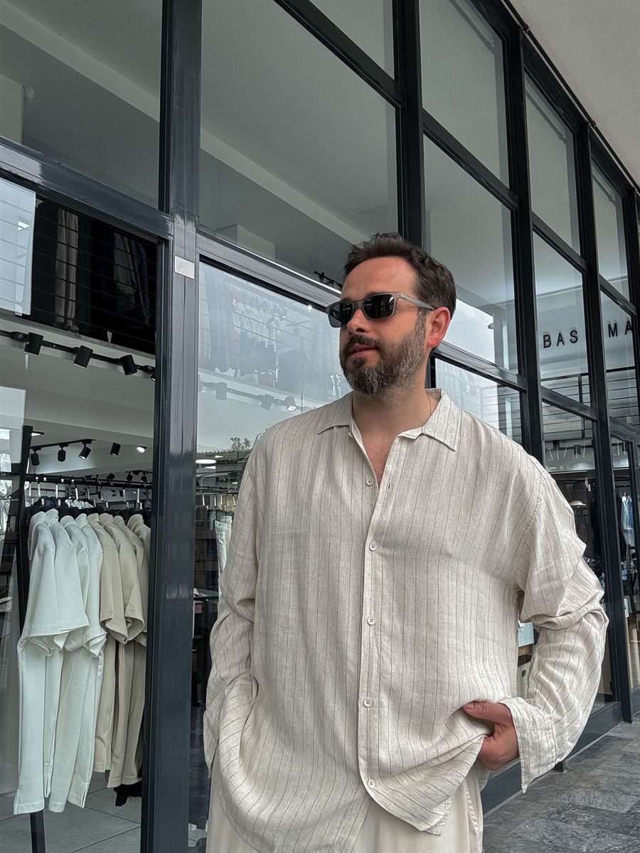 Pinstriped Linen Shirt