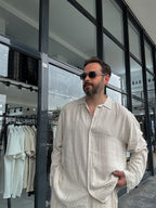 Pinstriped Linen Shirt