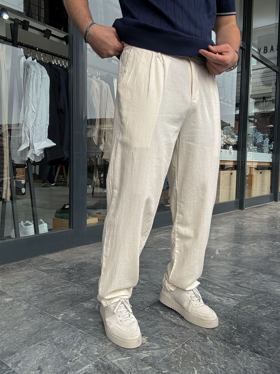 Stripe Effected Baggy Pants