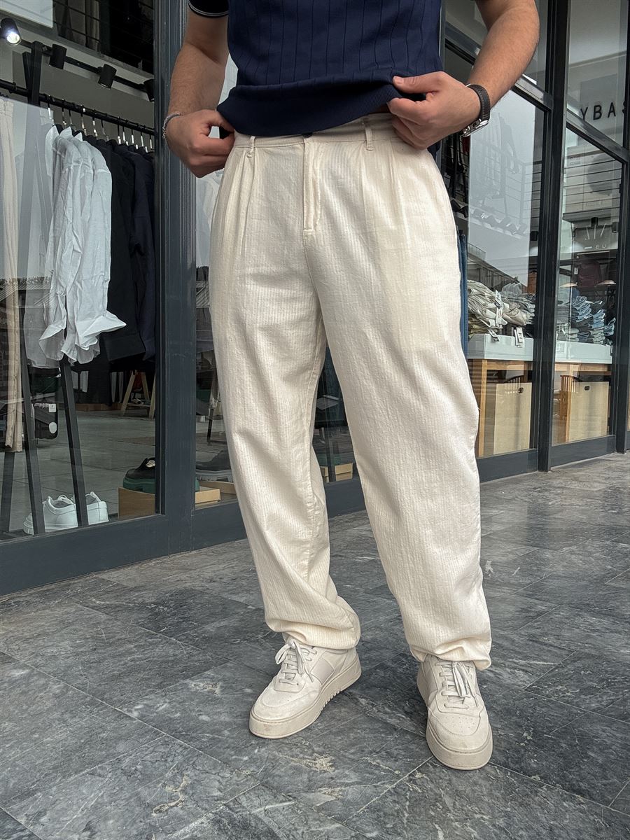 Stripe Effected Baggy Pants