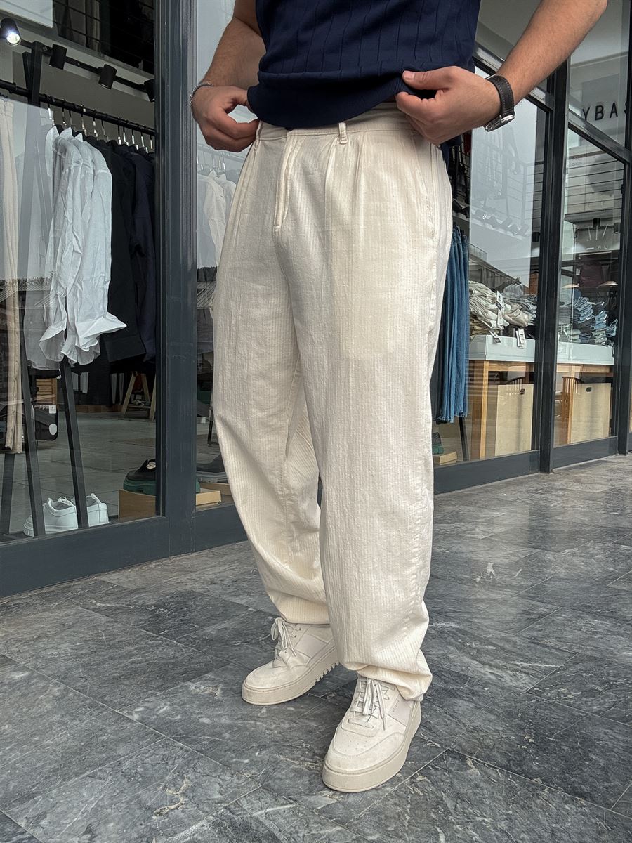 Stripe Effected Baggy Pants