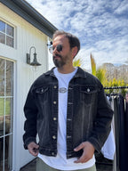 Buttoned Stitched Effected Denim Jacket