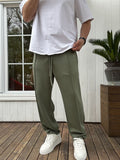 Stitched Lycra Straight Leg Sweatpants