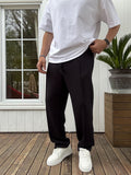 Stitched Lycra Straight Leg Sweatpants