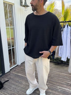 Floral Knit Embroidered Knitwear T-Shirt