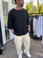 Floral Knit Embroidered Knitwear T-Shirt