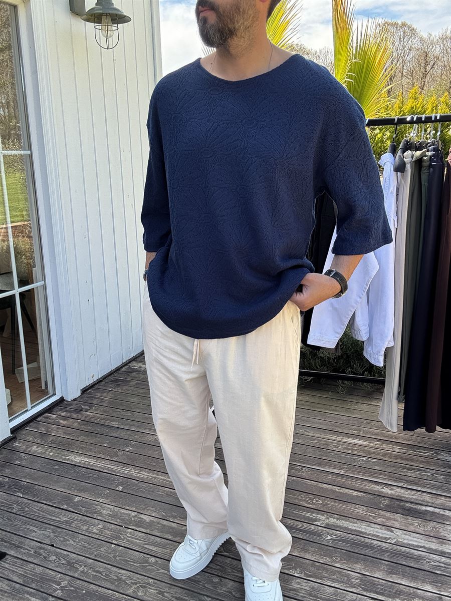 Floral Knit Embroidered Knitwear T-Shirt