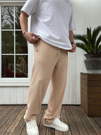 Waffle Fabric Thin Baggy Pants