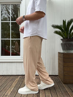 Waffle Fabric Thin Baggy Pants