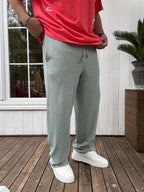 Waffle Fabric Thin Baggy Pants
