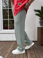 Waffle Fabric Thin Baggy Pants
